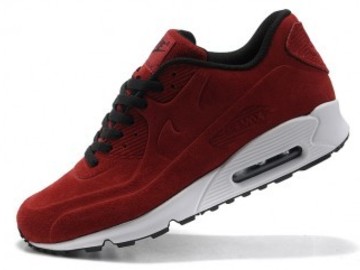 Vente avec paiement en ligne: Femme Nike Air Max 90 Noir/Rouge