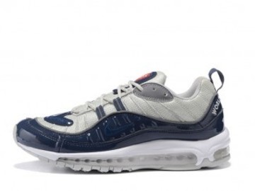 Vente avec paiement en ligne: Homme Nike Air Max 98 Vrgent/Bleu/Blanc