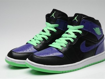 Vente avec paiement en ligne: Homme Nike Air Jordan 1 Noir/Violet