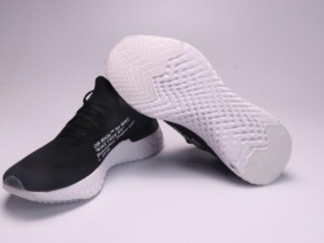 Vente avec paiement en ligne: Femme/Homme OFF-WHITE x Nike Epic React Flyknit Blanc/Noir