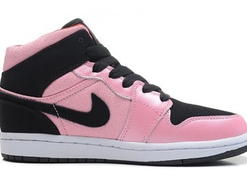 Vente avec paiement en ligne: Femme Nike Air Jordan 1 Rose/Noir