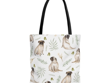Selling: Free Shipping - Pug Tote Bag Large 