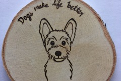 Selling: Schnauzer Dog Wood Magnet