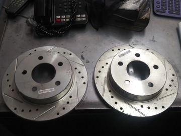 Selling with online payment: 94-04 Ford Mustang Drill and Slotted Rear Brake Rotors