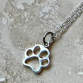 Selling: Sterling Silver Openwork PAW Necklace