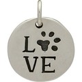 Selling: Sterling Silver "LOVE" with Pawprint Disc
