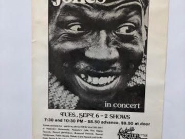 Selling with online payment: Elvin Jones' Poster #87, Down Under, Cleveland 14×8.5”, $60.