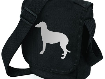 Selling: Silver Color Scottish Deerhound Dog on Shoulder Bag Gift