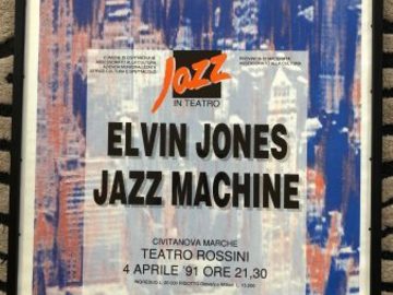 Selling with online payment: Elvin Jones Jazz Machine, 1991 Italy, Teatro Rossini. 39x26"