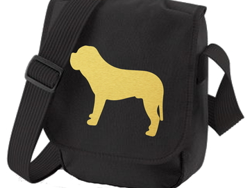 Selling: Dogue de Bordeaux Bag Gold Colored Dog on Shoulder Bag Gift
