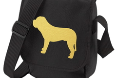 Selling: Dogue de Bordeaux Bag Gold Colored Dog on Shoulder Bag Gift