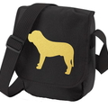 Selling: Dogue de Bordeaux Bag Gold Colored Dog on Shoulder Bag Gift