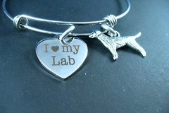 Selling: I Love My Lab, Labrador Retriever, Stainless Steel Bangle 