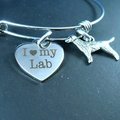Selling: I Love My Lab, Labrador Retriever, Stainless Steel Bangle 
