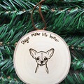 Selling: Chihuahua Dog Christmas Ornament/Personalized Dog Ornaments