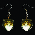 Selling: Shetland Sheepdog, Gold Dangle Earrings