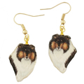Selling: Shetland Sheepdog, Tri-Color, Gold Dangle Earrings