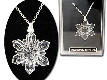 Buy Now: (40) Genuine Swarovski Crystal Snowflake Necklace With Gift Box!
