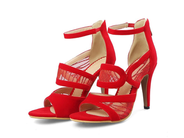 Vente avec paiement en ligne: 2018 mode d'été dames chaussures nouvelle arrivée rouge bleu zip 