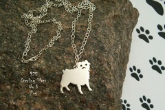 Selling: Necklace Pug * 925 sterling silver