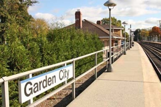 Garden City NY, Park and walk to the LIRR Station.