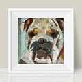 Selling: English Bulldog Collage Style Wall Art Print