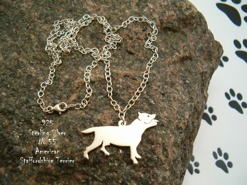 Selling: Necklace Staffordshire Bull Terrier * 925 sterling silver