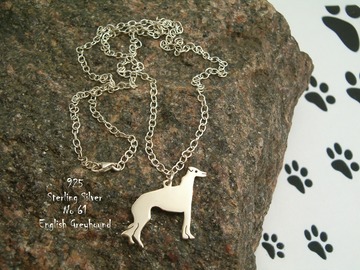 Selling: Necklace English Greyhound * 925 sterling silver