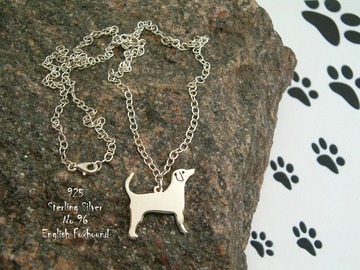 Selling: Necklace English Foxhound * 925 sterling silver