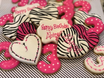 Request To Book & Pay In-Person (hourly/per party package pricing): Custom cookies