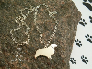 Selling: Necklace Spaniel Clumber * 925 sterling silver