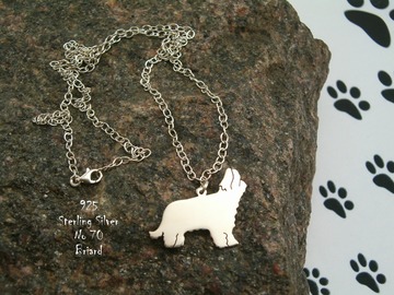 Selling: Necklace Briard French Shepherd * 925 sterling silver