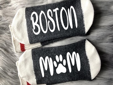 Selling: Boston Mom Socks- Dog Gifts