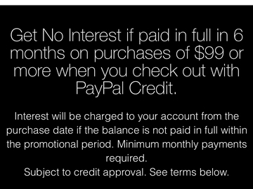 Anuncio: Now apply for credit on your purchase! 6 Months NO interest!