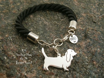 Selling: Bracelet  Basset Hound * 925 silver sterling