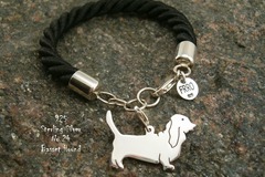 Selling: Bracelet  Basset Hound * 925 silver sterling