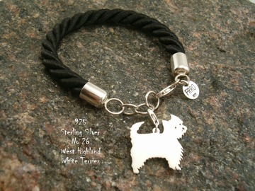 Selling: Bracelet  West Highland White Terrier * 925 silver sterling