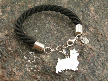 Selling: Bracelet  Australian Silky Terrier * 925 silver sterling
