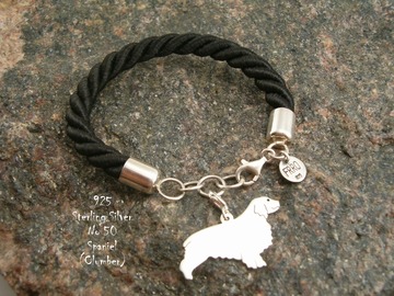 Selling: Bracelet  Spaniel Clumber * 925 silver sterling