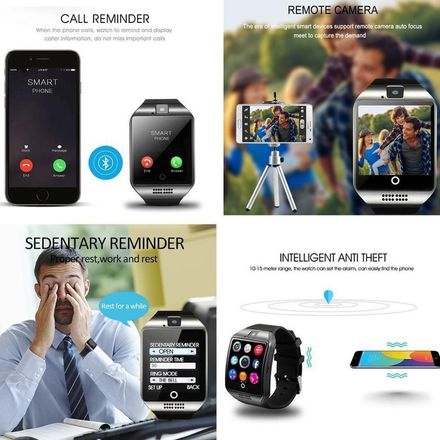 30 X Q18 Touch Screen Smartwatches, Bluetooth, SIM Cards, Cameras