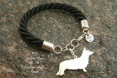 Selling: Bracelet  Welsh Corgi Cardigan * 925 silver sterling