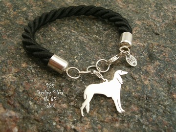 Selling: Bracelet  Saluki Greyhound* 925 silver sterling