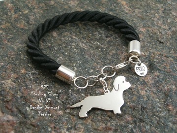 Selling: Bracelet  Dandie Dinmont Terrier * 925 silver sterling