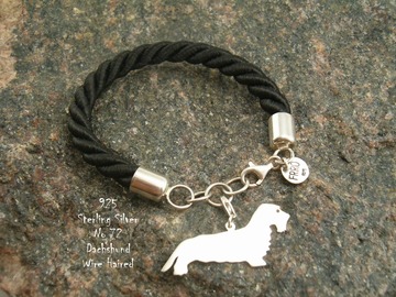 Selling: Bracelet  Dachshund Wire Haired * 925 silver sterling