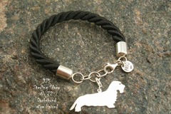 Selling: Bracelet  Dachshund Wire Haired * 925 silver sterling