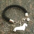 Selling: Bracelet  Dachshund Wire Haired * 925 silver sterling