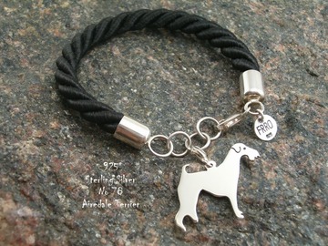 Selling: Bracelet Airedale Terrier * 925 silver sterling