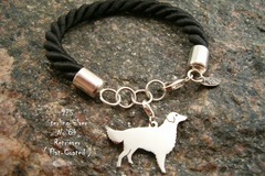 Selling: Bracelet  Flat Coated Retriever * 925 silver sterling