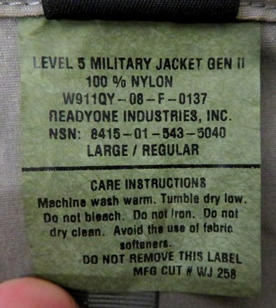 Patagonia level 5 pcu jacket