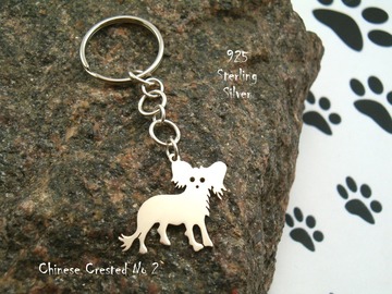 Selling: Keyring Chinese Crested * 925 sterling silver